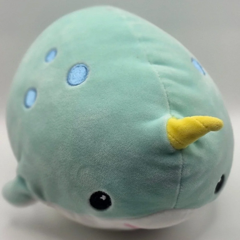 Fiesta Narwhal Plush Lil Huggy Lyssa Teal Blue Stuffed Animal 6x7